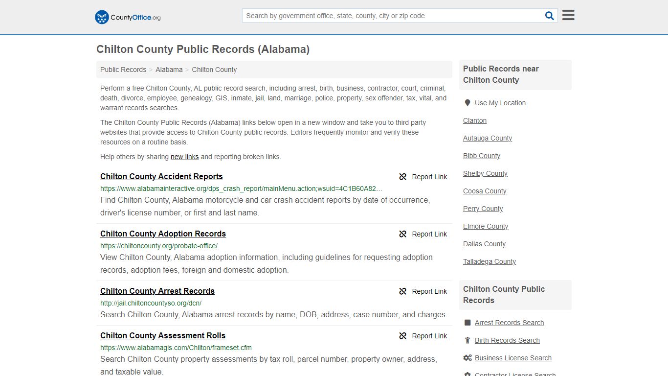 Public Records - Chilton County, AL (Business, Criminal ...