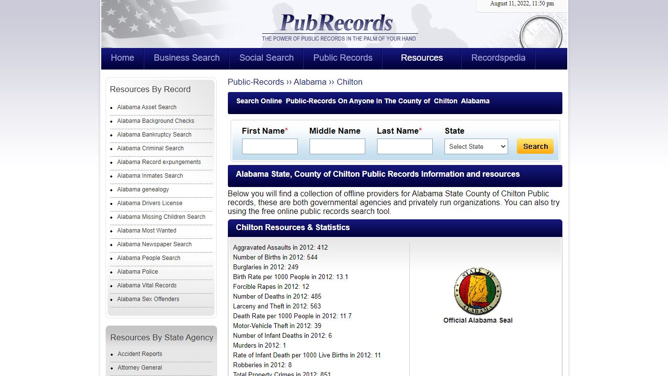 Chilton County, Alabama Public Records